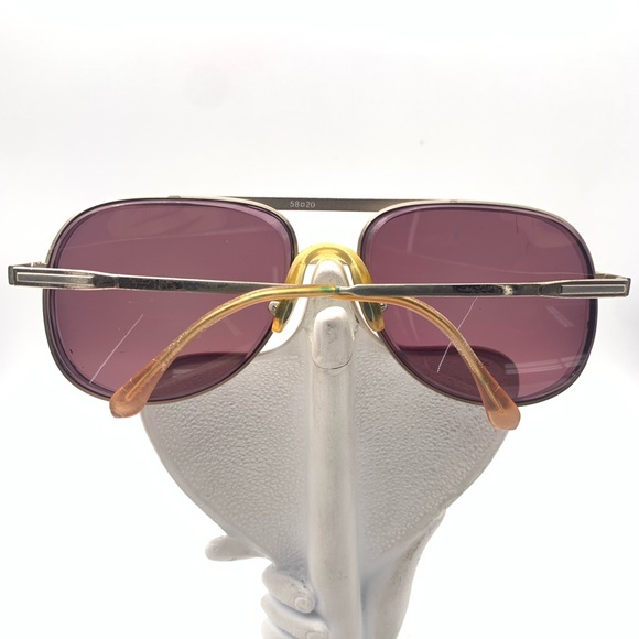 Vintage Lawrence Eyewear Silver Aviator Sunglasses Frames - Picture 4 of 6